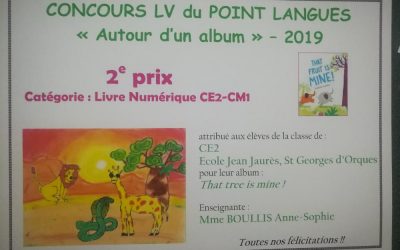 Projet scolaire: CE2 récompensé pour un concours en anglais