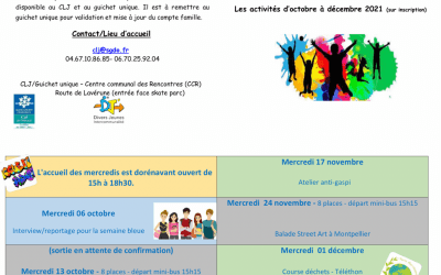 Programme des activités du CLJ