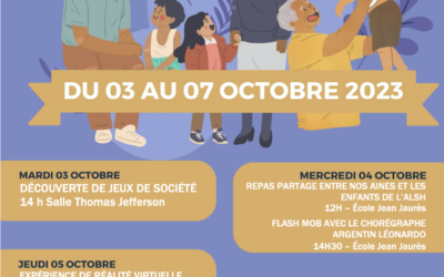 Semaine bleue du 3 au 7 octobre