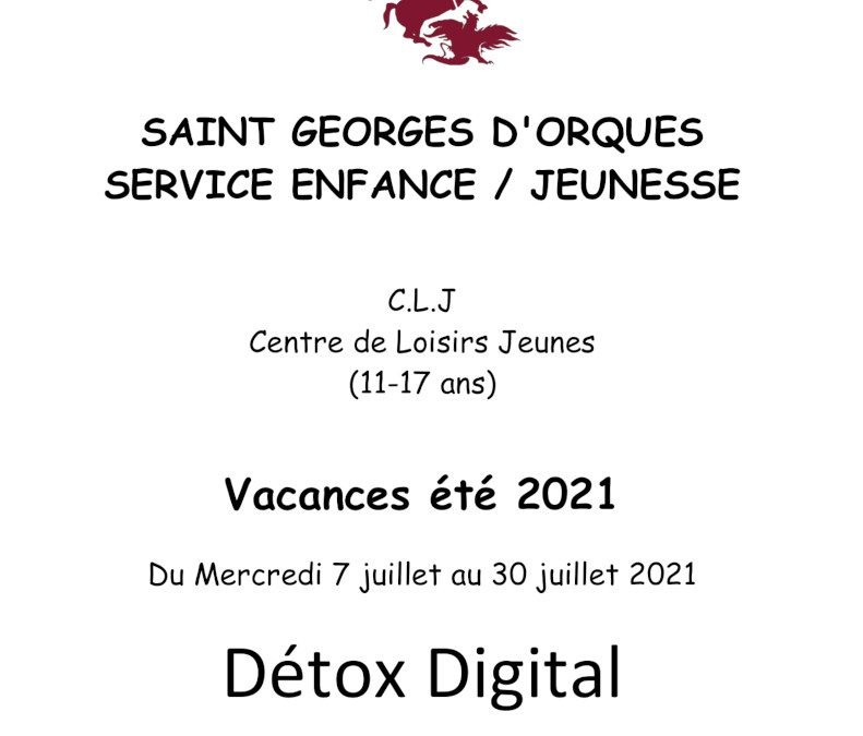 Vacances été 2021 du CLJ