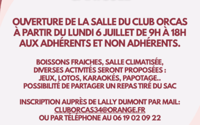 FACE À LA CHALEUR, REJOIGNEZ LE CLUB ORCAS !
