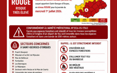 VIGILANCE ROUGE FEUX DE FORÊT