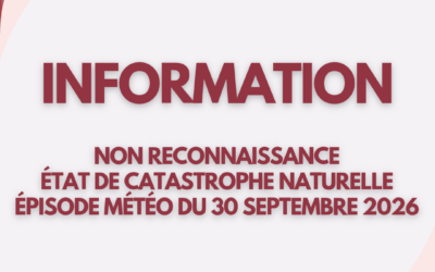 Point d’information : État de catastrophe naturelle et intempéries d’octobre