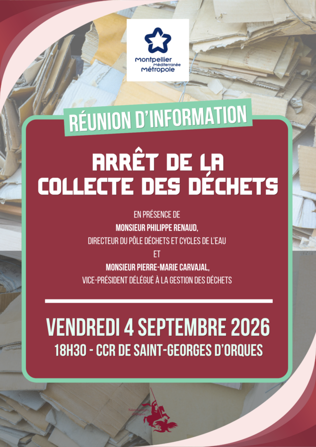 REUNION PUBLIQUE - ARRÊT DE LA COLLECTE DES DECHETS SUR LA ZAE DU MIJOULAN