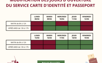 Modification service CNI et Passeport