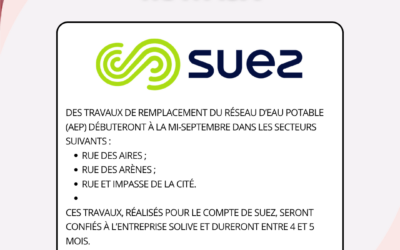 Travaux de remplacement du réseau d’eau potable