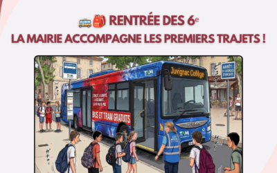 🚌🎒 RENTRÉE DES 6ᵉ : LA MAIRIE ACCOMPAGNE LES PREMIERS TRAJETS