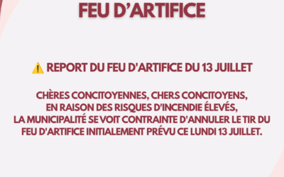 Report du feu d’artifice du 13 juillet
