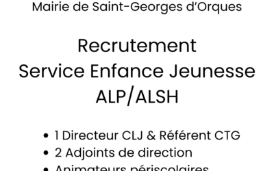 Offres d&rsquo;Emploi – Service Enfance Jeunesse – ALP/ALSH