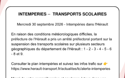𝗜𝗡𝗧𝗘𝗠𝗣𝗘́𝗥𝗜𝗘𝗦 – 𝗧𝗥𝗔𝗡𝗦𝗣𝗢𝗥𝗧𝗦 𝗦𝗖𝗢𝗟𝗔𝗜𝗥𝗘𝗦 – 30 SEPTEMBRE 2026